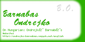 barnabas ondrejko business card